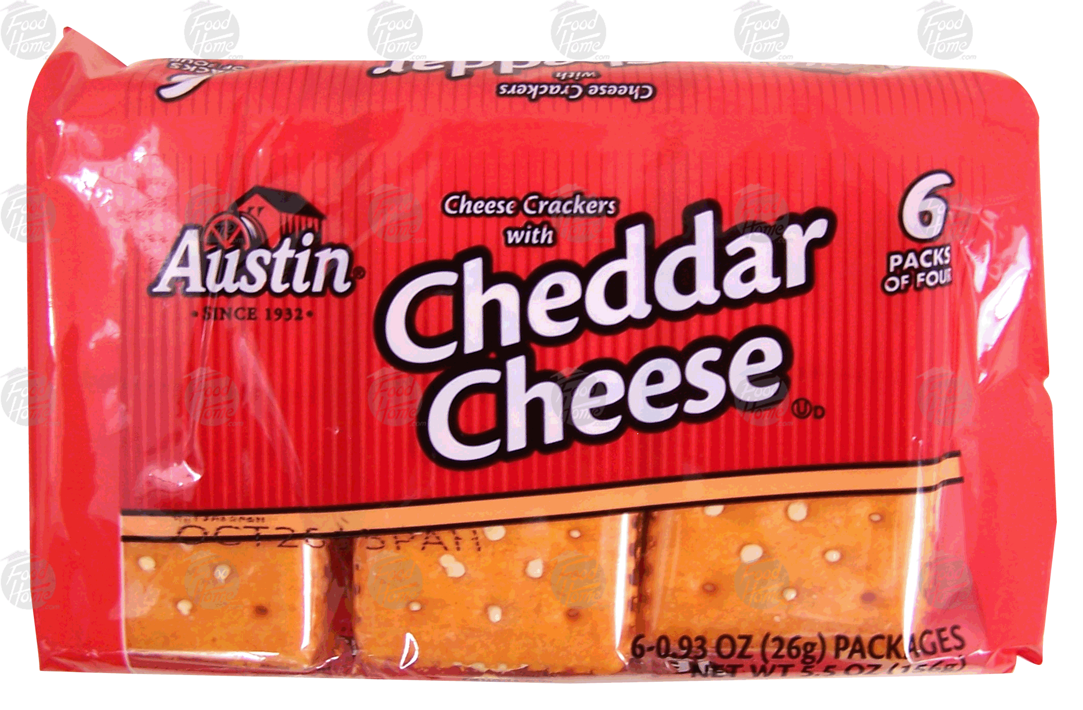 Austin  cheese crackers with cheddar cheese, 6 packs of four Full-Size Picture